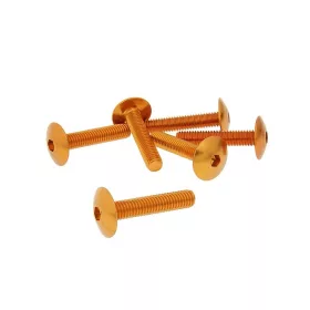  Imbuszfejű eloxált alumínium burkolat csavar szett (6 db) - M6x30, narancssárga