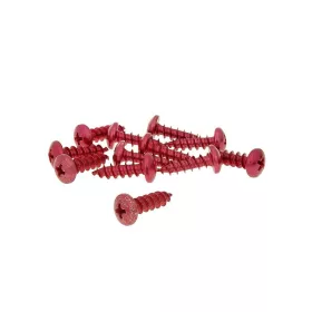   Eloxált alumínium burkolat csavar szett (12 db) - M6x20, piros