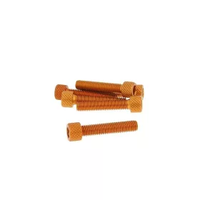   Imbuszfejű eloxált alumínium csavar szett - 6db, M6x30, optikai tuning, narancssárga