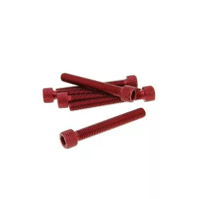   Imbuszfejű eloxált alumínium csavar szett - 6db, M6x45, optikai tuning, piros