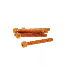   Imbuszfejű eloxált alumínium csavar szett - 6db, M6x45, optikai tuning, narancssárga