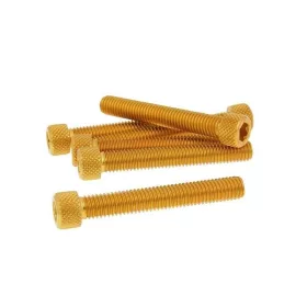   Imbuszfejű eloxált alumínium csavar szett - 6db, M8x50, optikai tuning, arany