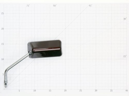 Tükör F1 bal, M8 rövid jobb kezes menetes, karbon-kinézetű piros