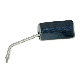   Tükör F1 bal, M8 rövid jobb kezes menetes, karbon-kinézetű kék