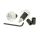 Kormány / kormányvég anti-vibrációs lapos 13.5 / 17.5mm (csomagban adapter) - ezüst