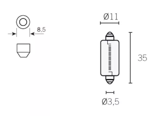 Izzó Osram C5W SV8,5-8 12V 5W