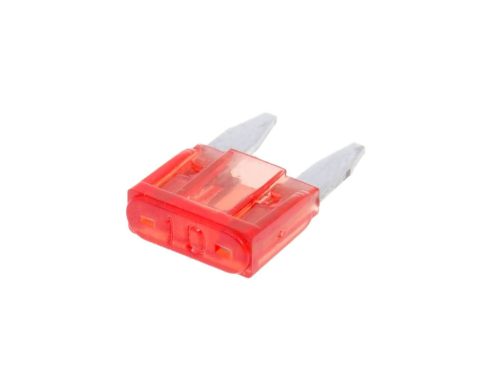 Mini késes biztosíték lapos 11.1mm 10A piros színben