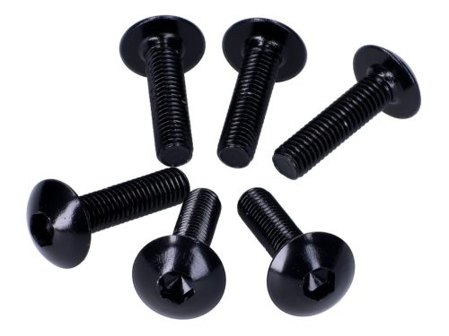 Csavarkészlet 6 db burkolat fekete - M5x20