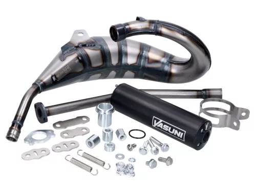 Kipufogó Yasuni Cross HM MAX fekete Aprilia RX, SX, Derbi R, SM, Gilera RCR, SMT modellekhez