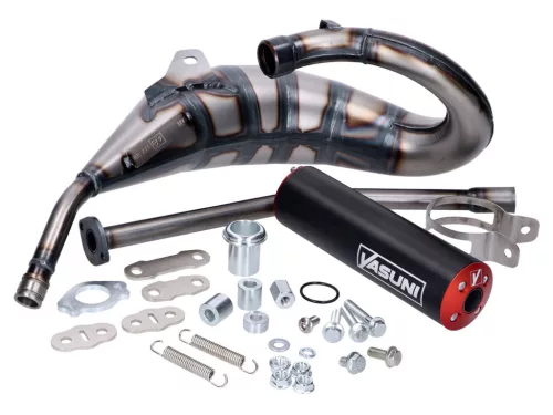 Kipufogó Yasuni Cross HM MAX piros színű Aprilia RX, SX, Derbi R, SM, Gilera RCR, SMT modellekhez