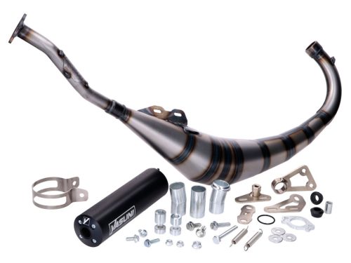 Kipufogó Yasuni R2 MAX PRO fekete Aprilia RS 50, Yamaha MBK TZR 50, Rieju RS2, RS3 Naked, Pro Minarelli AM6, RS2, RS3 Naked, Yasuni R2 MAX PRO fekete