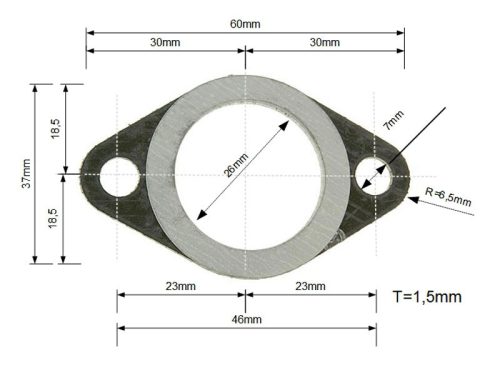 Kipufogó tömítés / tűzkarika Yasuni